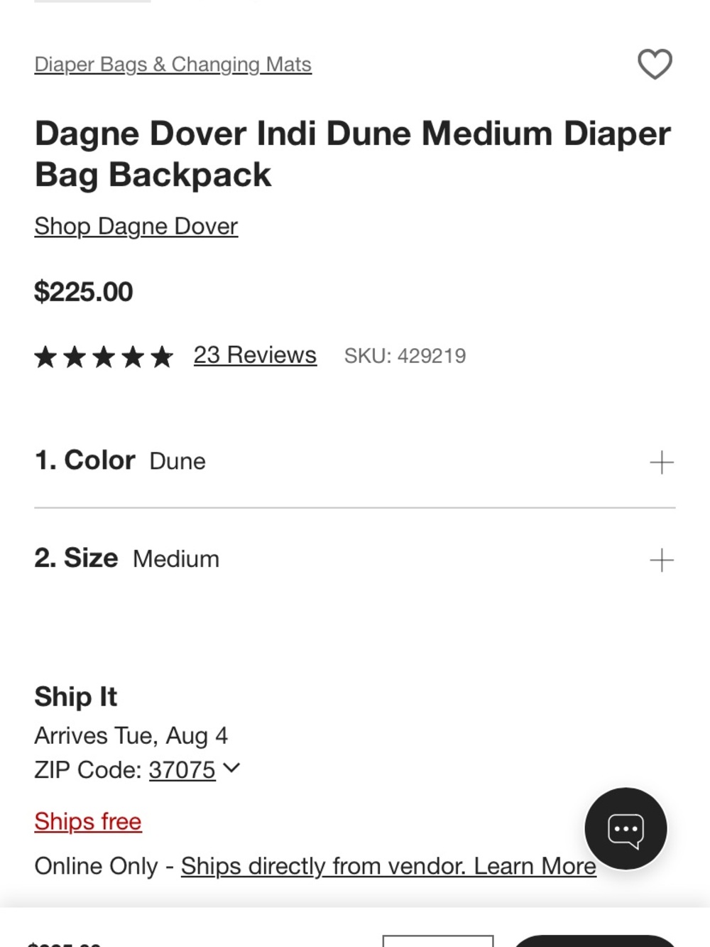 {Dagne Dover} Indi Medium Diaper Bag Backpack - Picture 5 of 16
